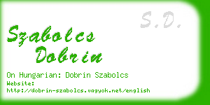 szabolcs dobrin business card